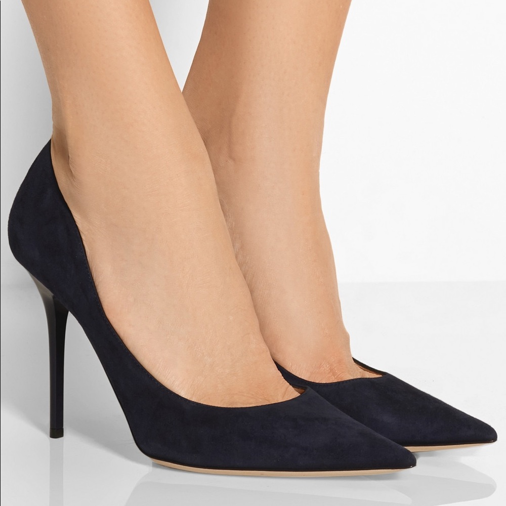 Jimmy Choo Abel 100 Navy Suede